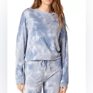 Beyond Yoga Day to Day Pullover in Blue Dream & Gray Cloud Dye, M, EUC *SOLD*